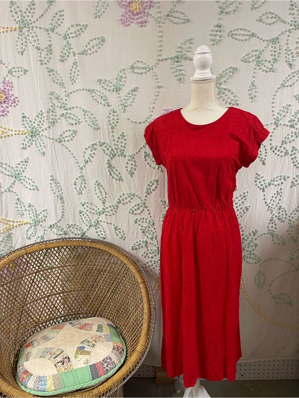 Vintage Red Midi Dress